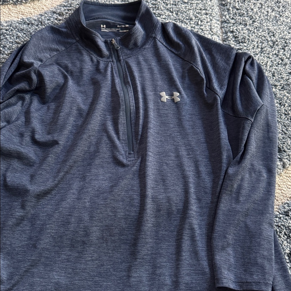 Like New…Lightweight Under Armour HeatGear Blue Half-Zip Pullover